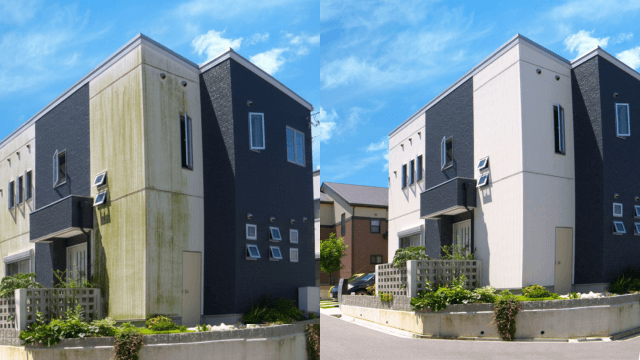 経年劣化の汚れ・コケ除去