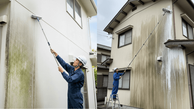 雨だれ汚れの除去